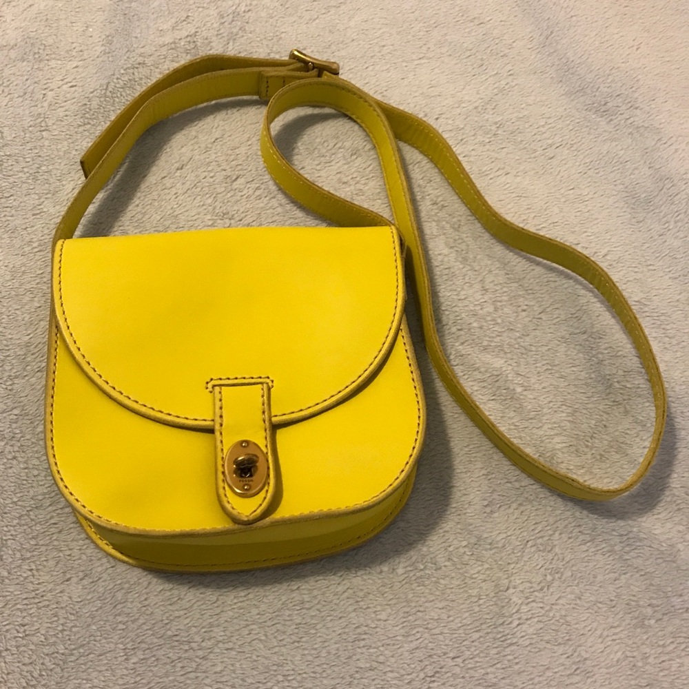 Fossil Austin Flap Yellow Crossbody Bag Small